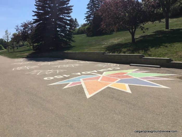 Canada 150 artwork near the Parks building