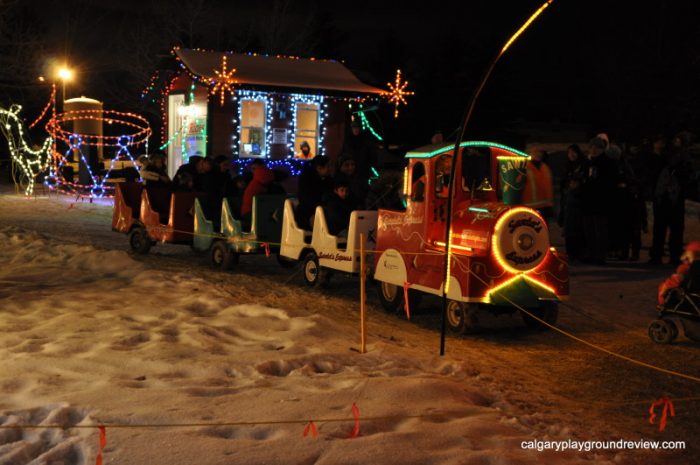 Train ride at Airdrie Festival of Lights