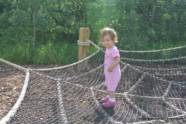 Girl on a web climber Kayben Farms – Sunshine Adventure Park