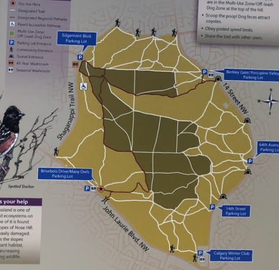 Nose Hill Park Map Exploring Nose Hill Park with kids   calgaryplaygroundreview.com