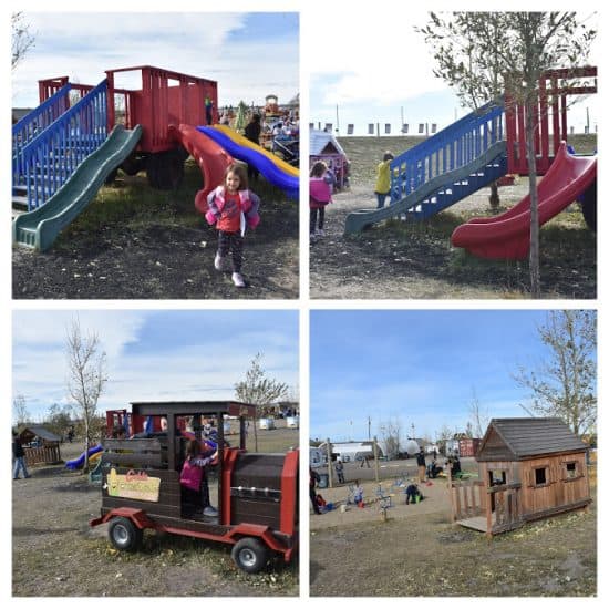 playgrounds, slides and playhouse photo collage