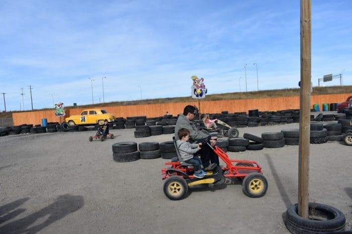 pedal carts at Cobb's Adventure Park