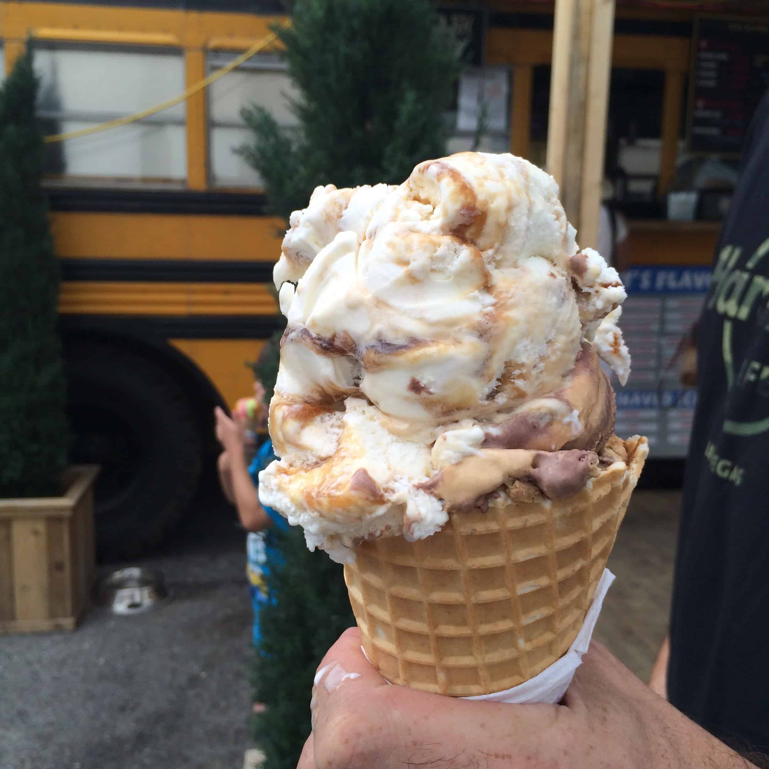 Old School Bus Ice Cream - Canmore