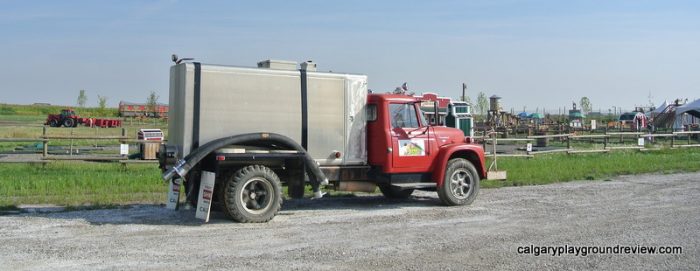 Truck in front of the Calgary Corn Maze