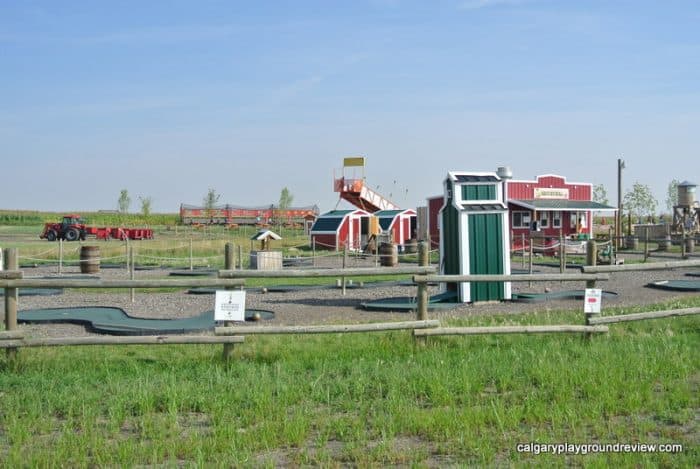 Mini golf at Calgary Farmyard