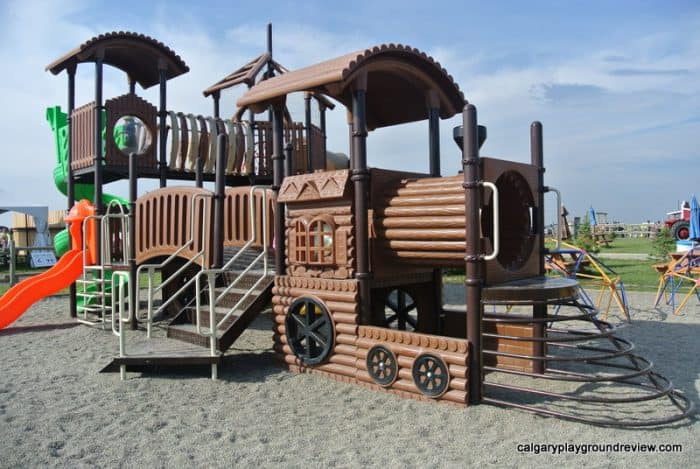 Train shaped playground