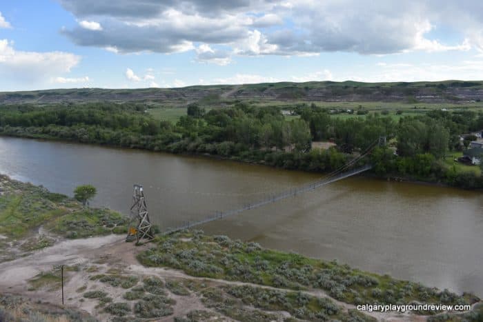 Rosedale Suspension Bridge from a distance