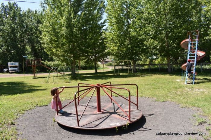 Old playground - East Coulee School Museum