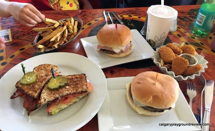 Burgers, fries and sandwich from Bernie and the Boys in Drumheller