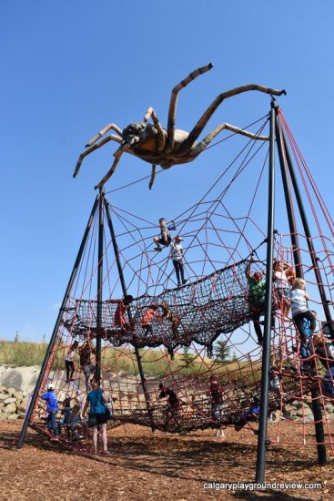 Large spider shaped climber at Granary Road