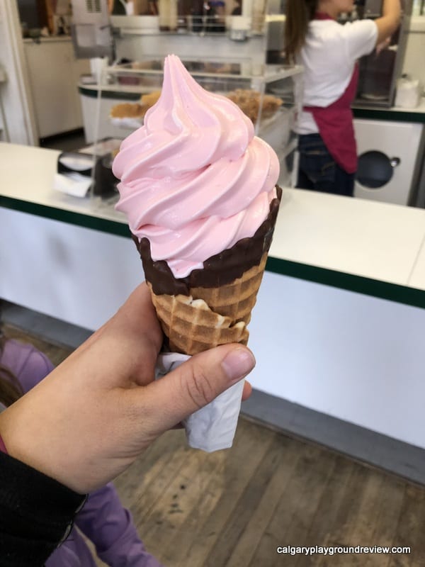 Bubble Gum Soft Ice Cream Cone
