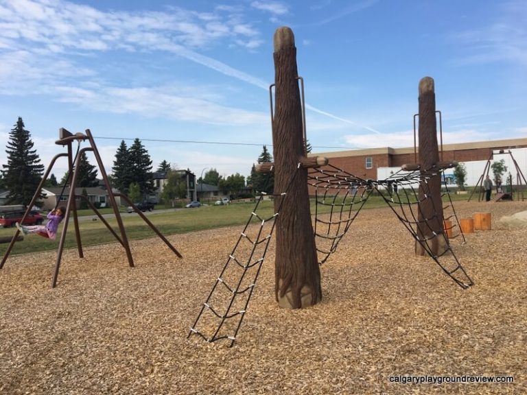 North Glenmore Natural Playground with zipline - Calgary's best playgrounds 2019