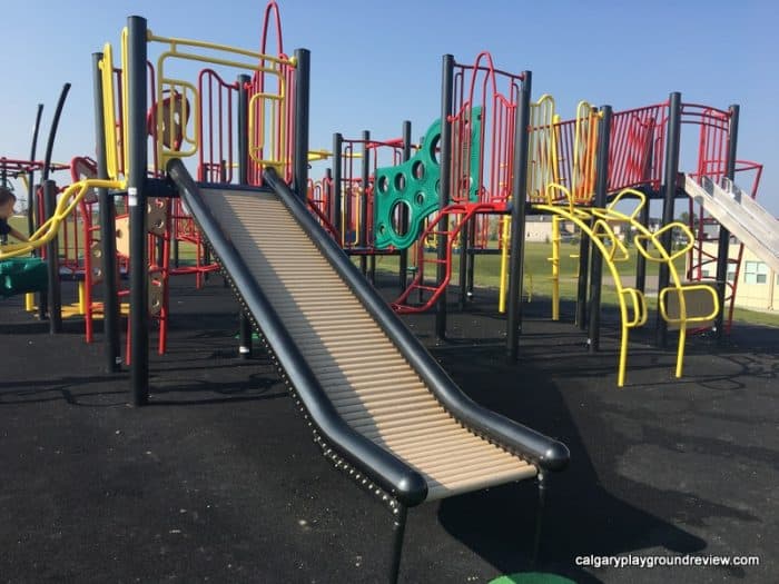 Saddleridge School Playground with roller slide - Calgary's best playgrounds 2019
