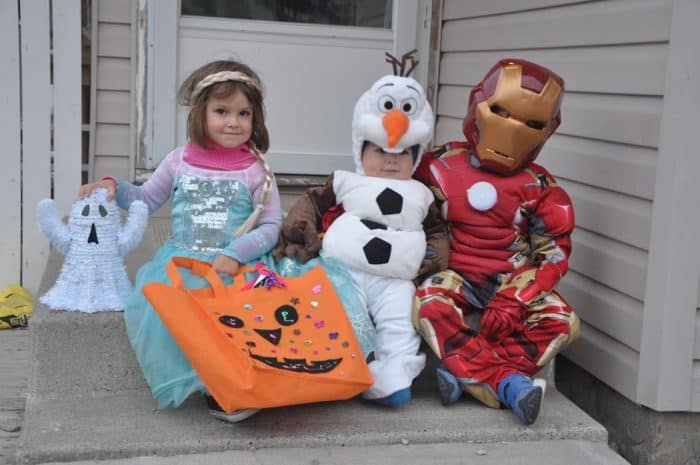 Kids ready to Trick or Treat in Calgary