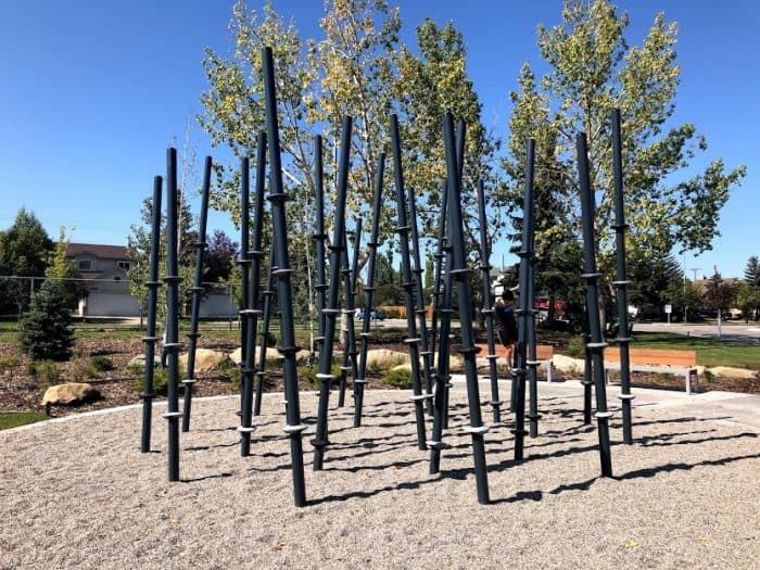 Stick forest playground equipment