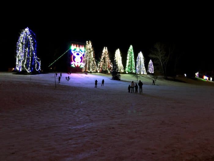 Toboggan Hill at Lions Festival of Lights- Calgary Christmas Light Displays