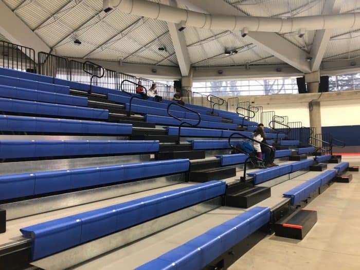 flexible tiered seating at the Olympic Oval Arena