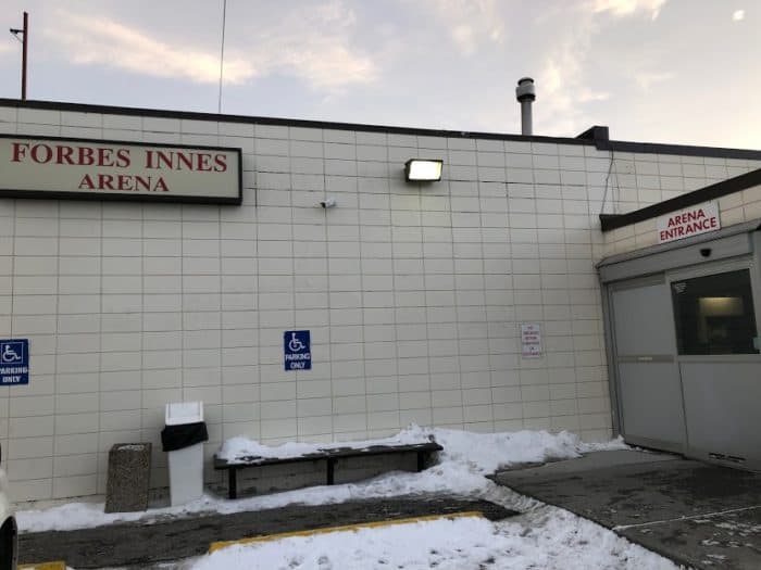 Arena Entrance at the Thorncliffe Greenview Arena