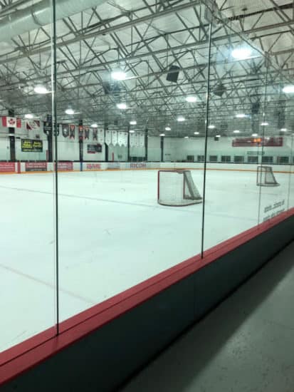 View of the rink at the Thorncliffe Greenview Arena