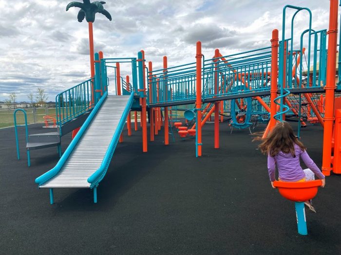 Playgrounds with Roller slides 